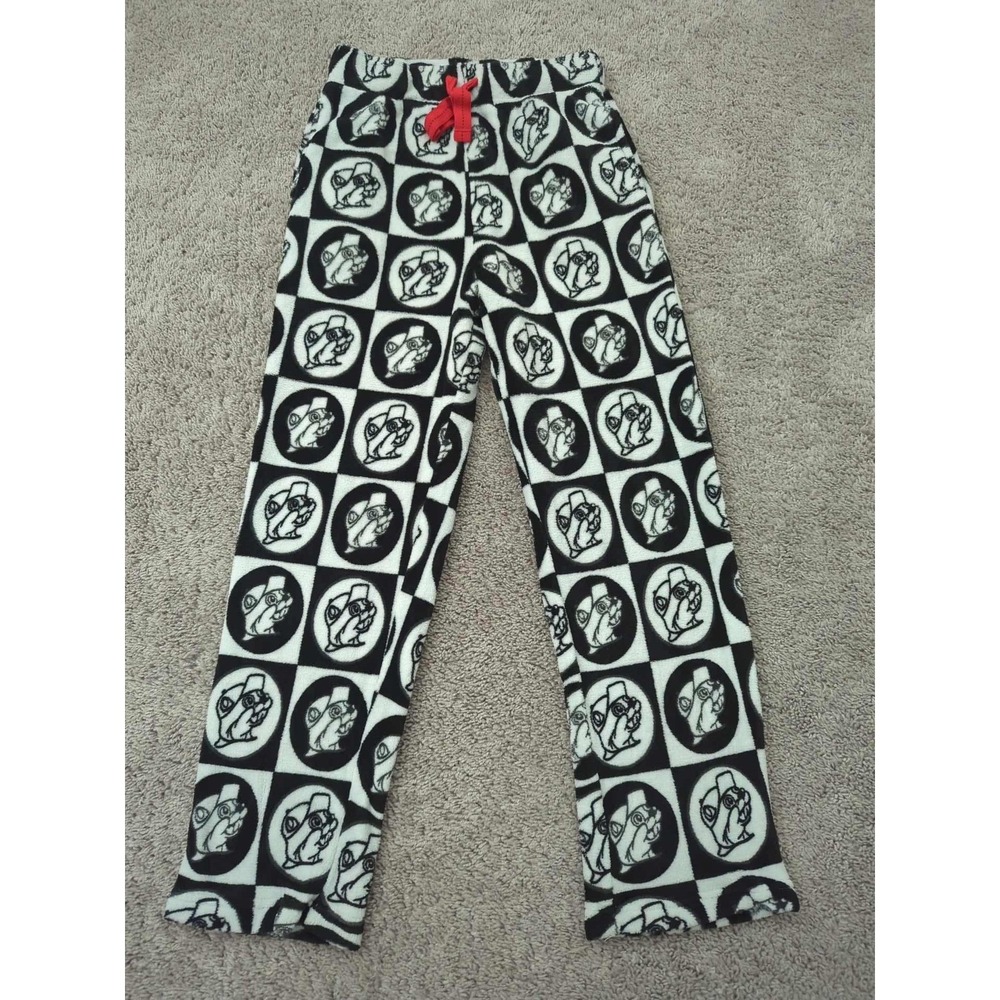 Buc-ees Beaver Pajama Pants Mens Medium Checkerboard‎ Fleece Lounge Plush